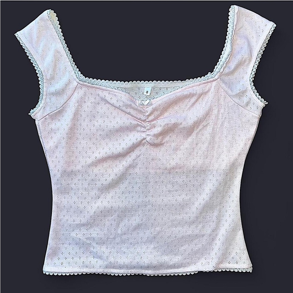 Coquette Baby Pink Cottagecore Feminine Top